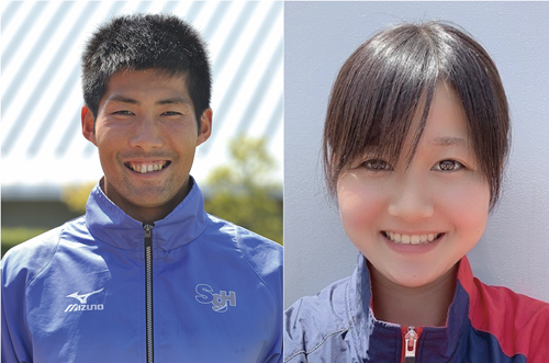 第８回神戸マラソンで上位に入賞した塚田空選手（写真左）、横川海姫選手（写真右）が「ゴールドコーストマラソン２０１９」に派遣される。（写真提供：神戸マラソン実行委員会）