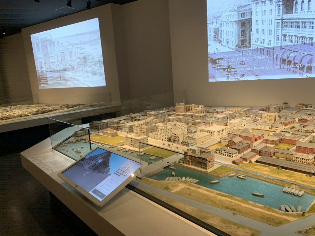 神戸の歴史展示室内の模型（写真：ラジオ関西）