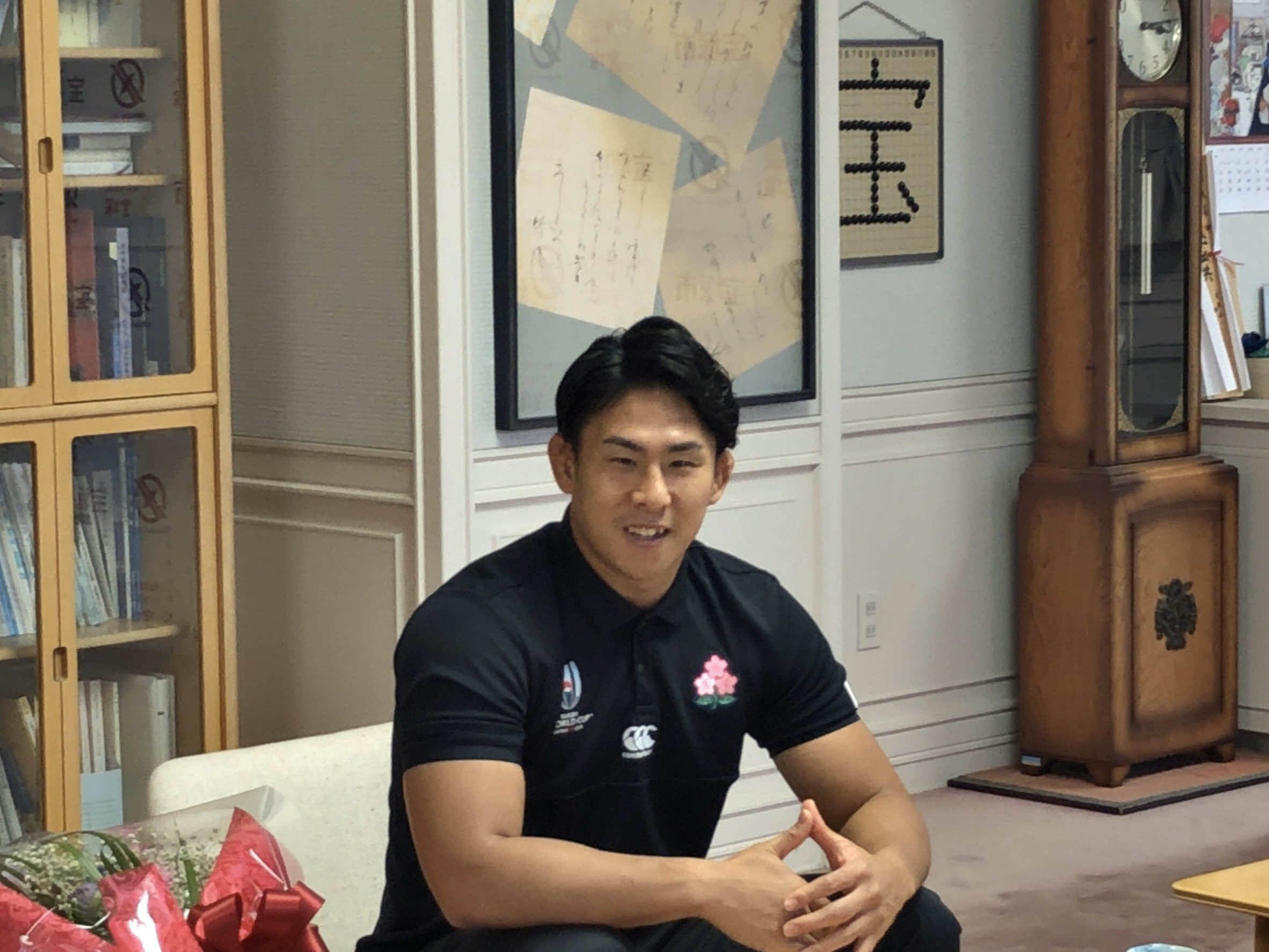 ラグビー日本代表德永祥尭選手サイン入りTシャツ ── 第1回 “TOSHIBA