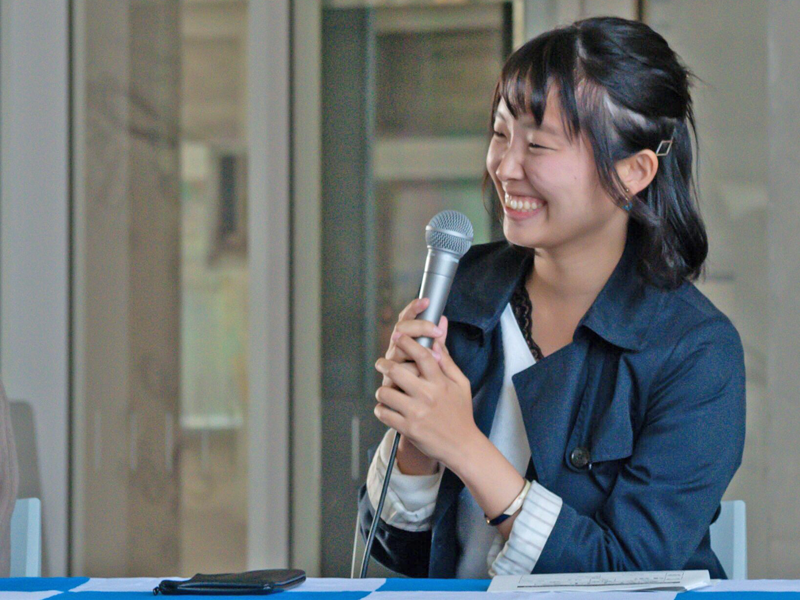 大学のゼミ内での活動を就活にいかしたいという、神戸学院大学3年生の石橋加奈子さん
