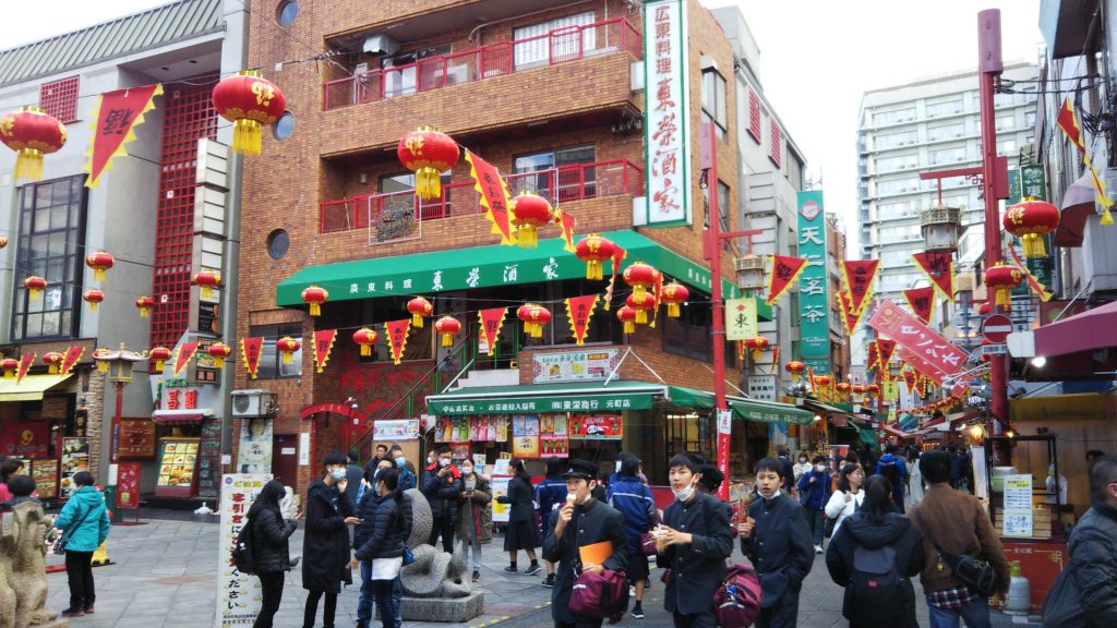 春節の時期は警戒ムード漂った神戸・南京町