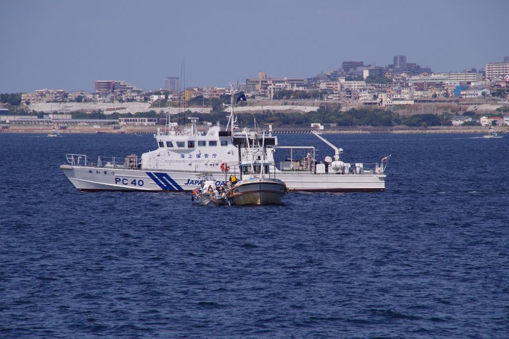 五管区提供（神戸須磨沖衝突海難の衝突現場における海保の対応状況