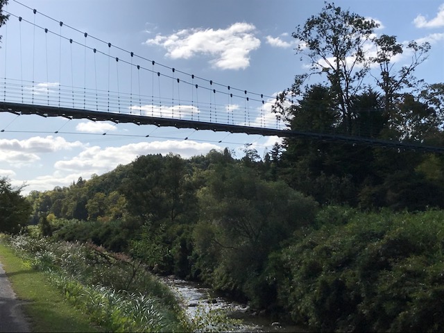 スリル満点の吊り橋