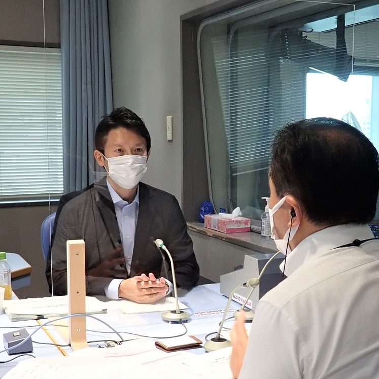 就任後、初めてラジオ関西の番組に出演した斎藤元彦兵庫県知事(8月24日)