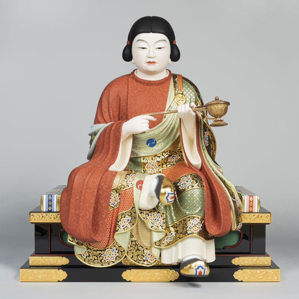 「聖徳太子童形半跏像」令和3年（2021）、大阪・四天王寺