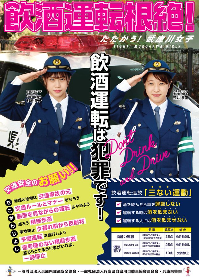 「飲酒運転は犯罪です！」緊急事態宣言が解除され、兵庫県内では10月以降、飲酒運転の取締件数が急増