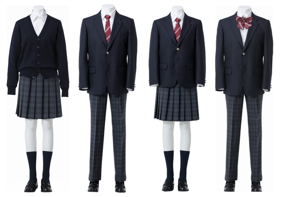 2010年頃から増加中の、多様性に配慮した学生服（提供：菅公学生服株式会社）