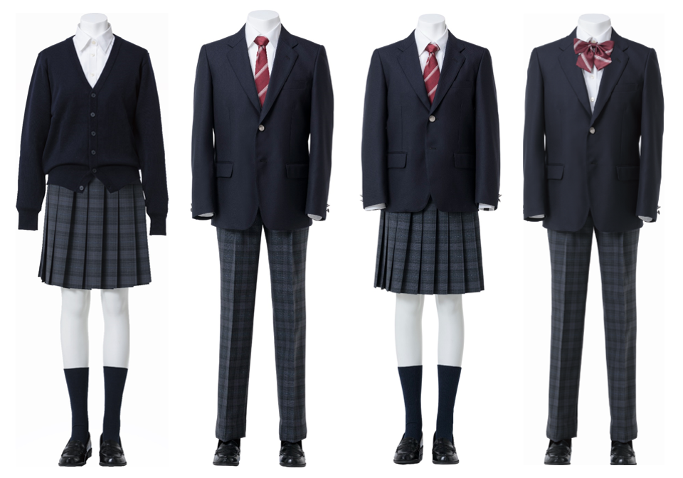 2010年頃から増加中の、多様性に配慮した学生服。提供：菅公学生服株式会社