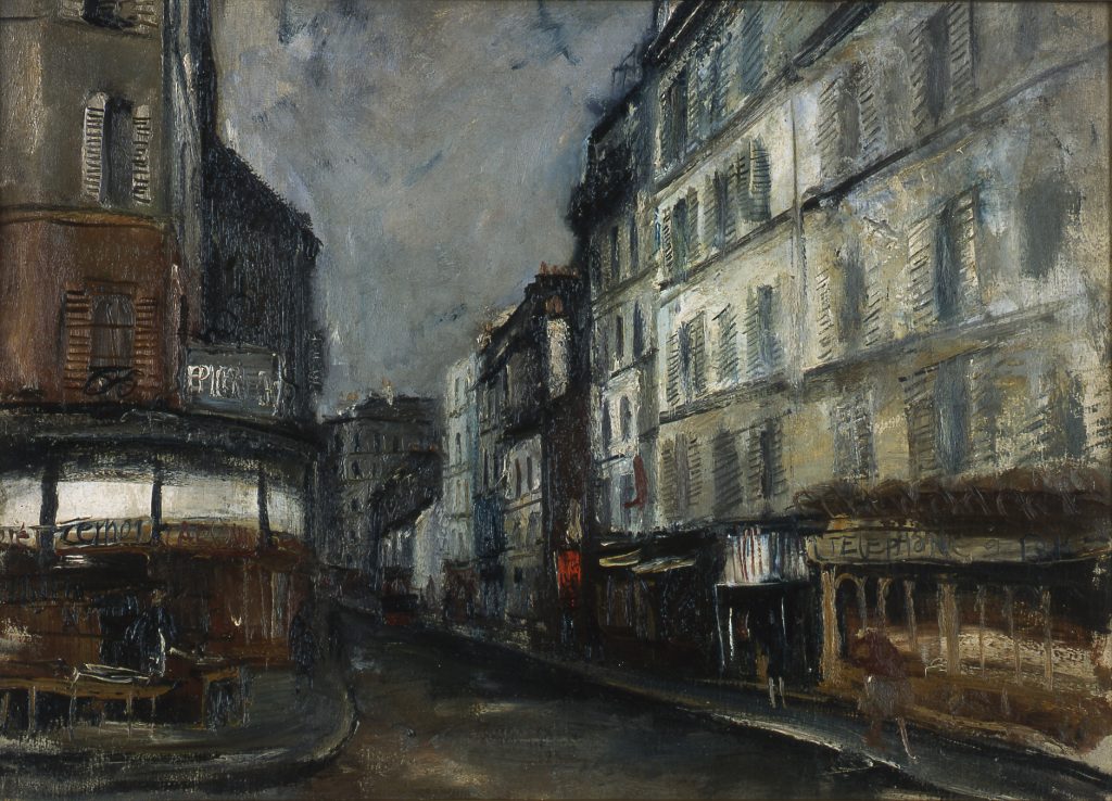 佐伯祐三「パリの街角」1925年、山王美術館蔵