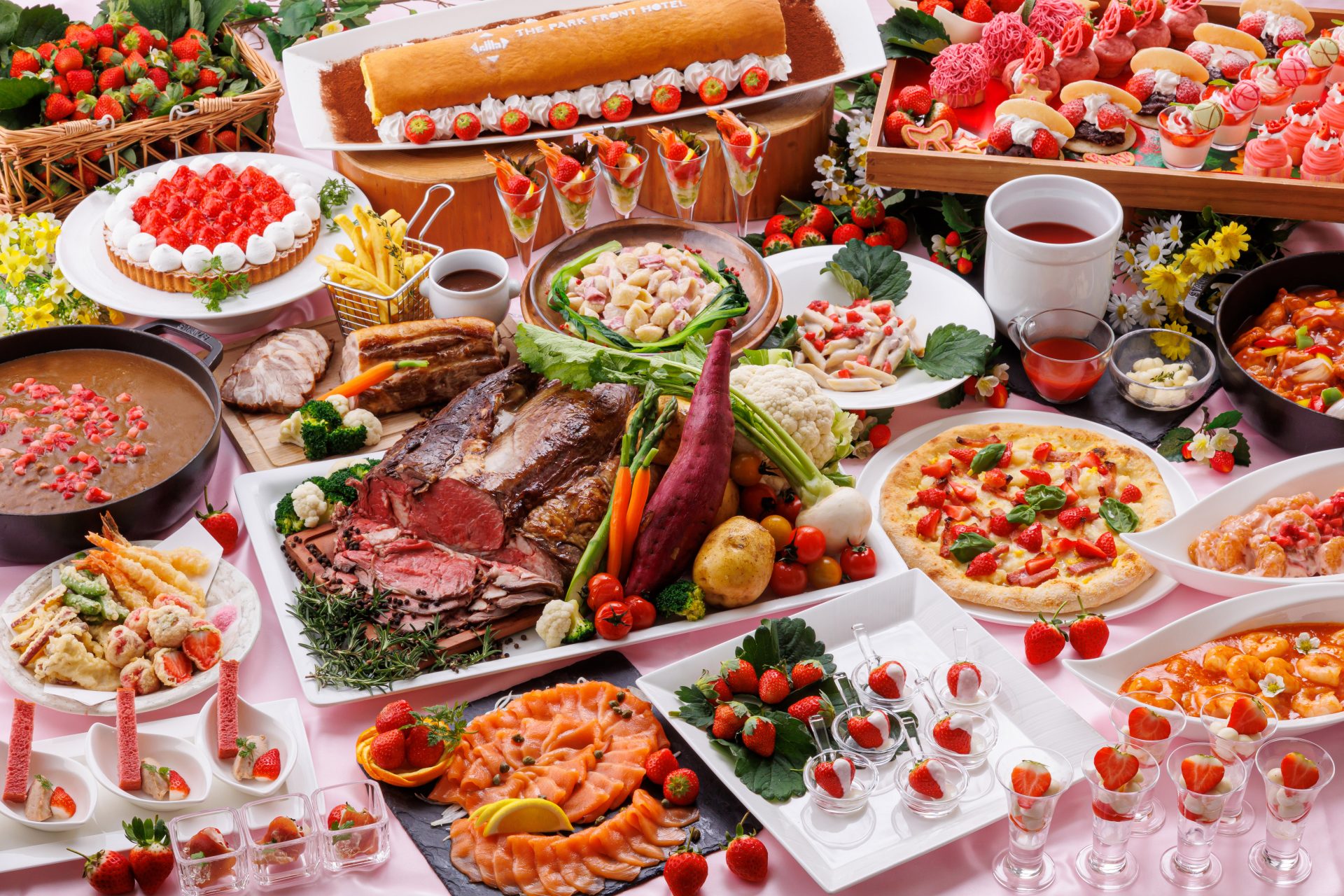 Usjオフィシャルホテルで いちごブッフェ 開催 目の前で仕上げるいちごのモンブランなど 1月27日から ラジトピ ラジオ関西トピックス