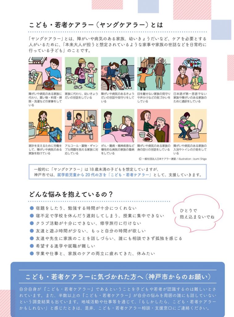 「こども・若者ケアラー」とは （神戸市提供）