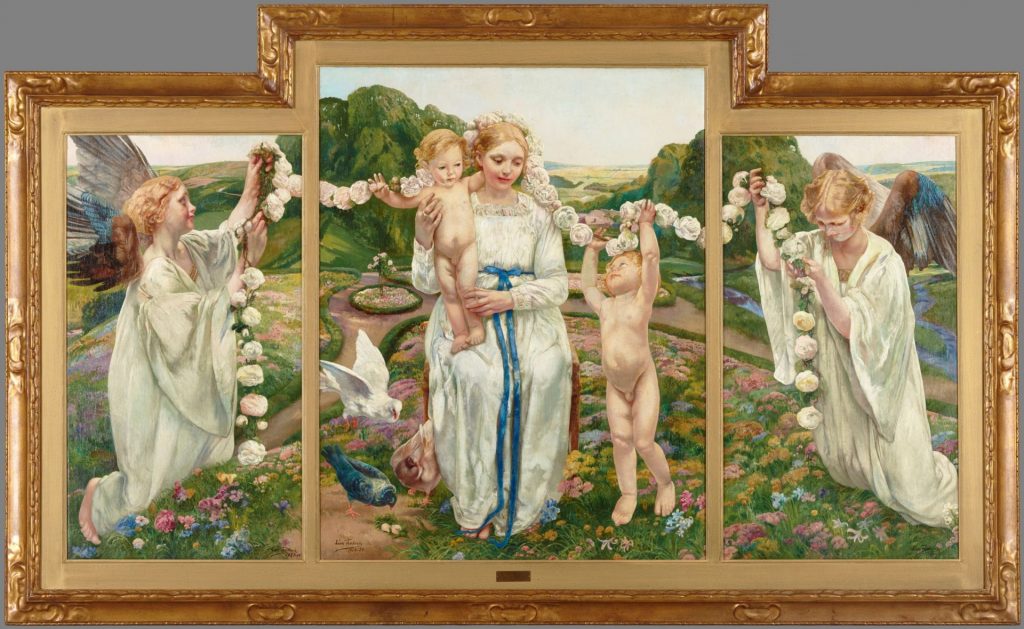 レオン・フレデリック　《春の寓意》　油彩・布　1924～1925年　116×201（㎝）