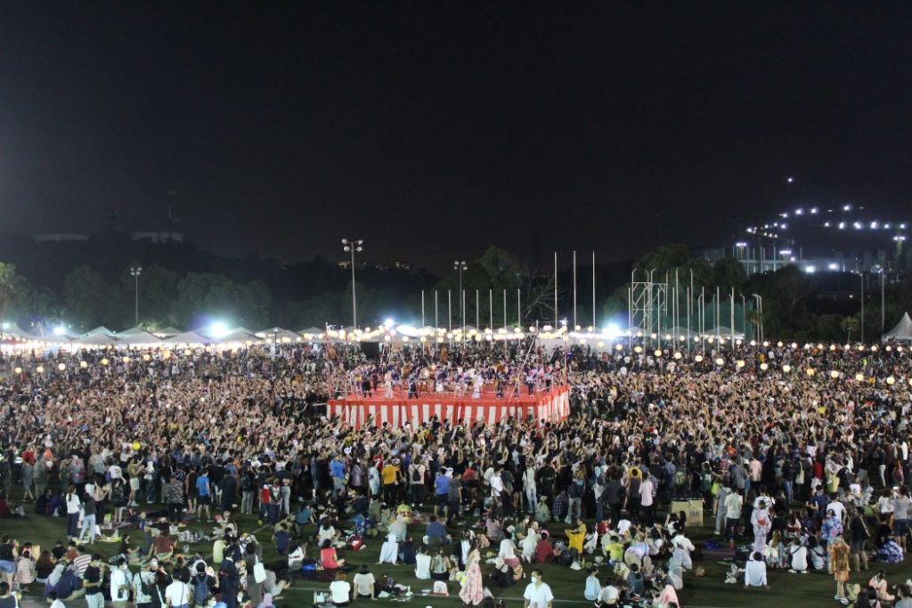 5万人でにぎわった2022年の盆踊りイベント（提供：KL日本人会）