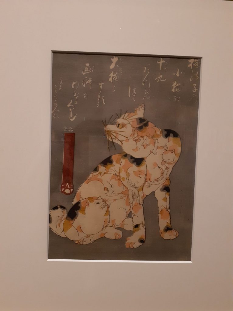 歌川芳藤「小猫集まって大猫になる」　大判錦絵　弘化4～嘉永元年(1847～48)頃