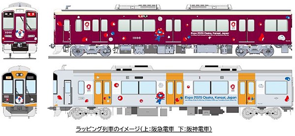 大阪・関西万博ラッピング列車（イメージ）
