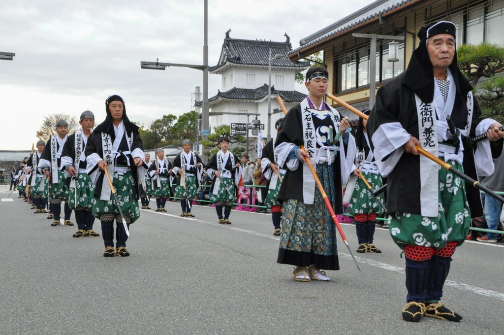 赤穂義士たちが討ち入りを果たした12月14日には、毎年、その偉業をたたえ「赤穂義士祭」が行われる（画像提供：赤穂市）