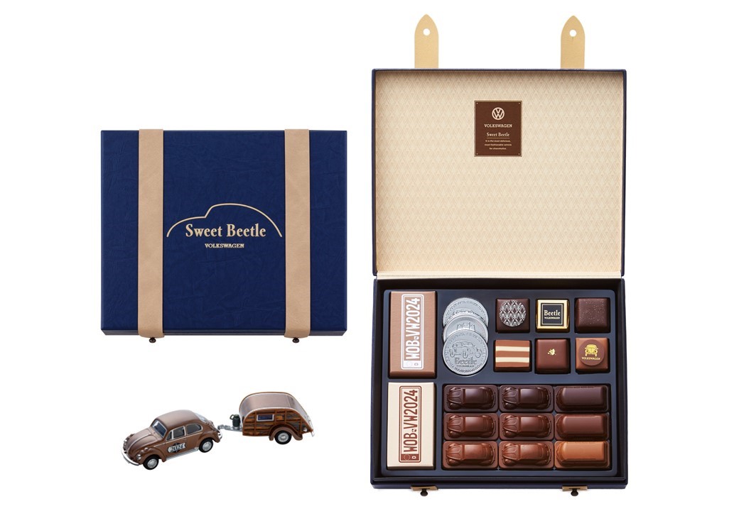 モロゾフビートルチョコ　ビートルミニカー　ビートル　ワーゲン　ミニカー ☆2023年 モロゾフのバレンタイン☆フォルクスワーゲン社「Beetle」と