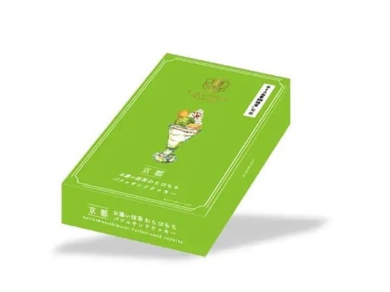 「お濃い抹茶わらびもちパフェサンドクッキー（６個入）」（1080円）「お濃い抹茶わらびもちパフェサンドクッキー（６個入）」（1080円）