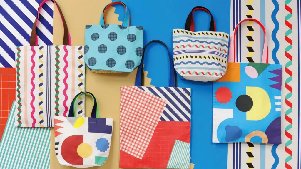 トートバッグ、マチ付きバッグ(裏)