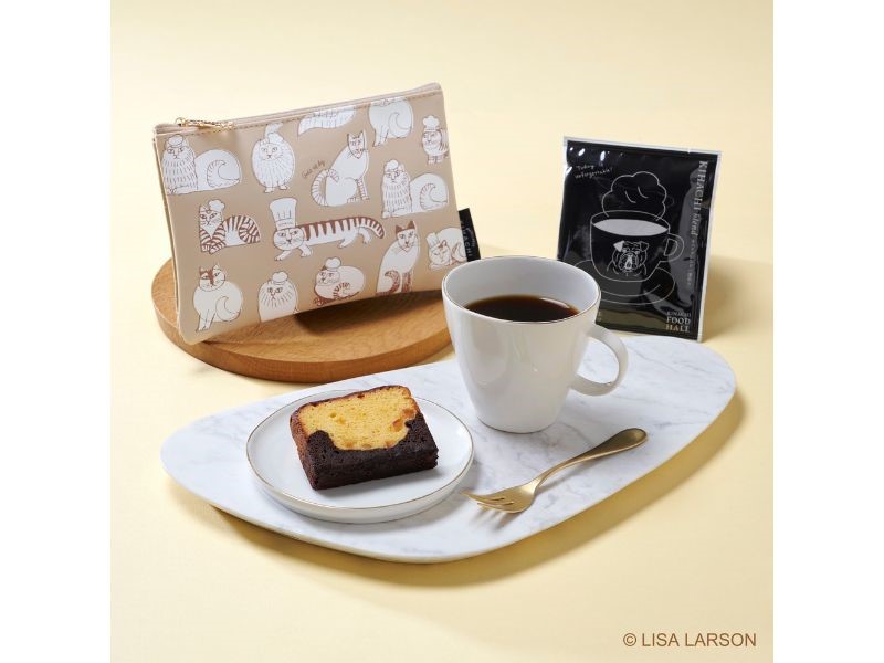 【キハチ×リサ・ラーソン】コーヒーとお菓子のポーチセット（1820円）