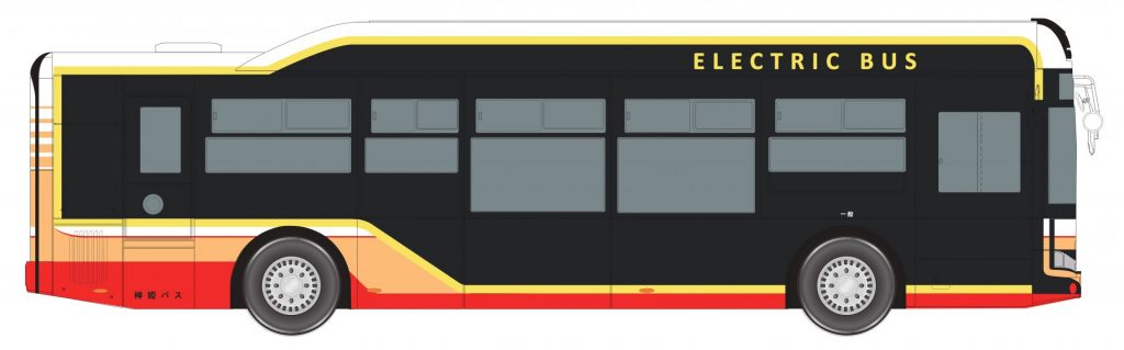 電気バス側面（右側）（画像提供：神姫バス）