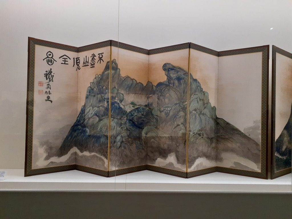 『富士山図』(左隻）1898年　63歳　清荒神最澄寺　鉄斎美術館