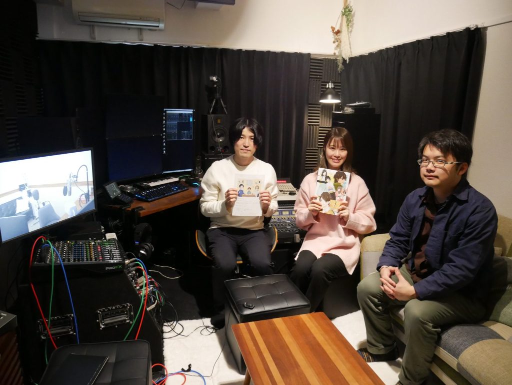 左からこだまプロダクション代表の家﨑大さん、深沢園香さん、澤井泰基さん