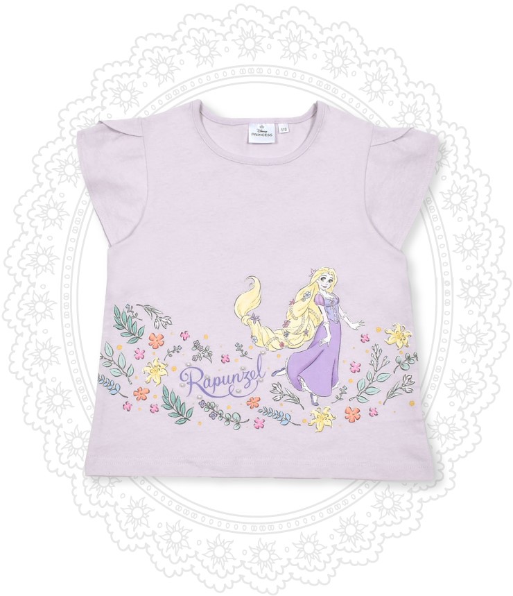 【ディズニープリンセス】プリント半袖Tシャツ　（2750円）© Disney