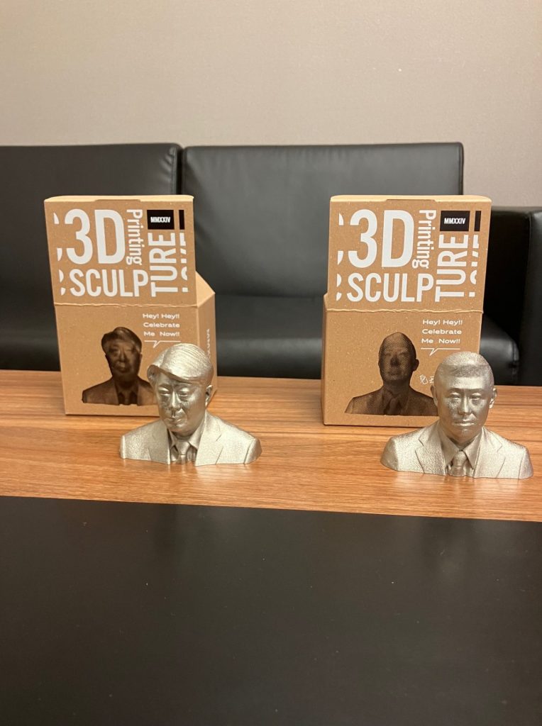 3Dプリンターで作成した銅像（提供：株式会社シンプロ）