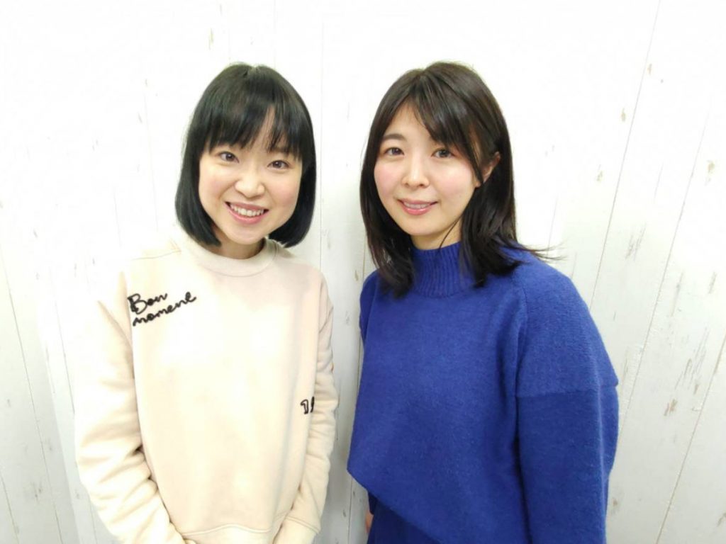 写真右から　池田桃子さん、番組パーソナリティの川嶋あいさん