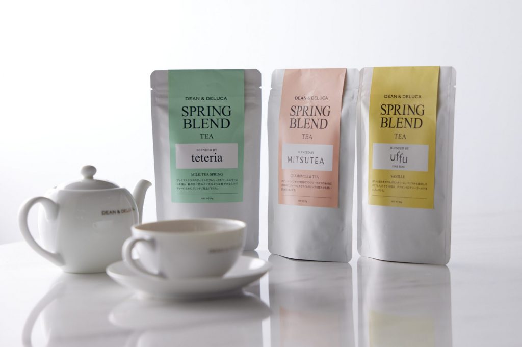 「DEAN & DELUCAスプリングブレンド」teteria（テテリア）Spring Blend 2025、MITSUTEA（ミツティー） Spring Blend 2025、Uf-fu（ウーフ） Spring Blend 2025（各1620円）