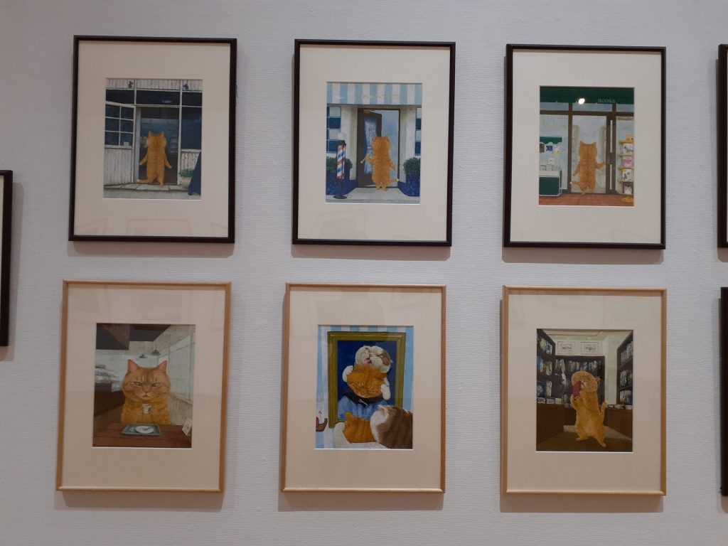 『ねこはるすばん』原画　ほるぷ出版（2020年）