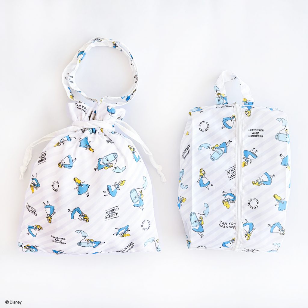 巾着トート（660円）、シューズケース（440円）