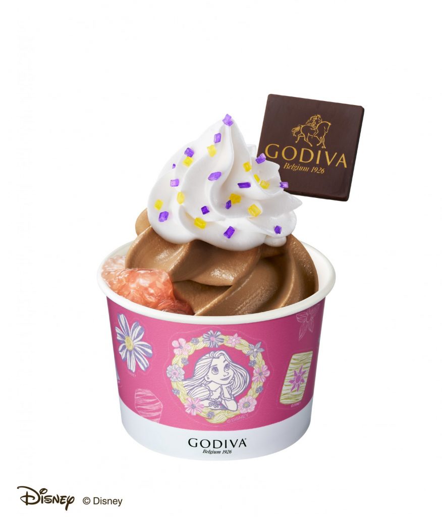 「ソフトクリーム ピーチジュレ＆チョコレート」（ワッフルコーン 790円／125g、カップ 790円／125g）