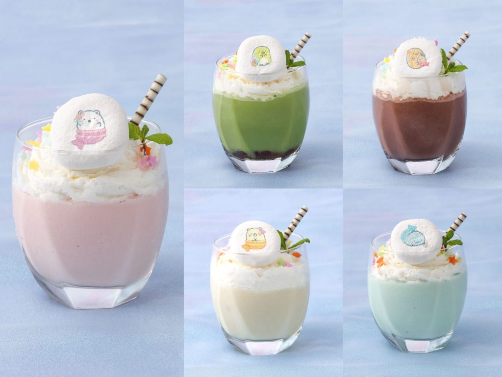 オリジナルコースター付のオプションドリンク（しろくま、ぺんぎん？、とんかつ、ねこ、とかげ　1杯1200円）