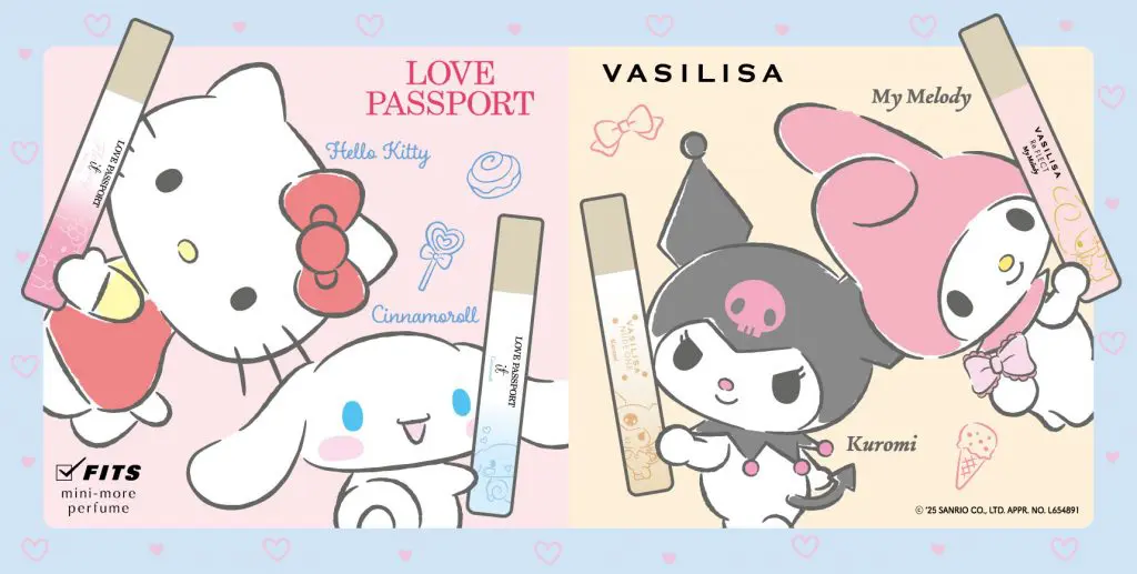 ミニモアパフュームがサンリオキャラクターズのハローキティ、シナモロール、クロミ、マイメロディとコラボ!