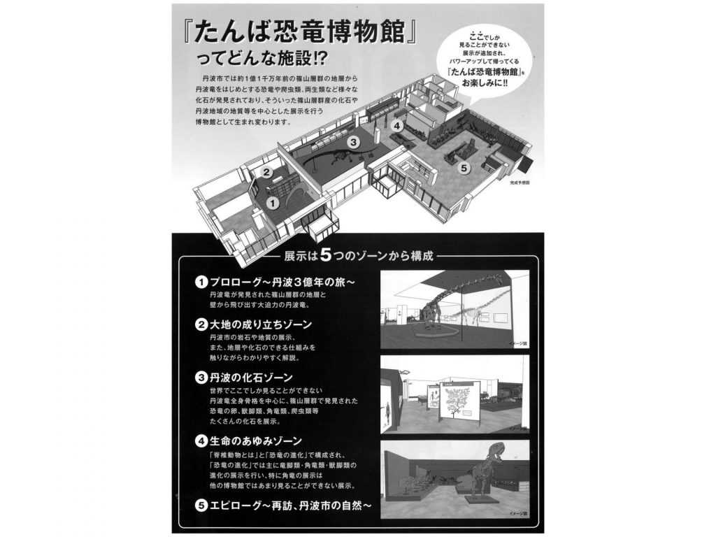 2025年7月12日にリニューアルオープンする「たんば恐竜博物館」ここでしか見られない展示も追加される（画像提供：丹波県民局）