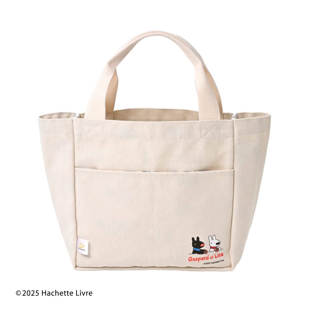 「リサとガスパール×カフェ・ド・クリエ 2025サマーバッグ」オリジナルトートバッグ（幅約33cm×高さ22cm×マチ12cm）　(C)2025 Hachette Livre