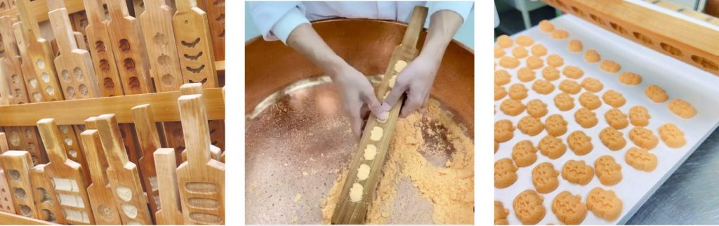 落雁づくりの様子（別商品のイメージを含む）