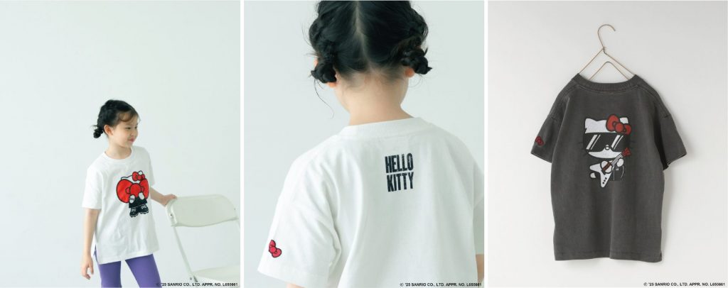 「KIDS/KITTYロックBIGT」（3300円　カラー：オフ、チャコールグレー　サイズ：110㎝、120㎝、130㎝、140㎝、150㎝）