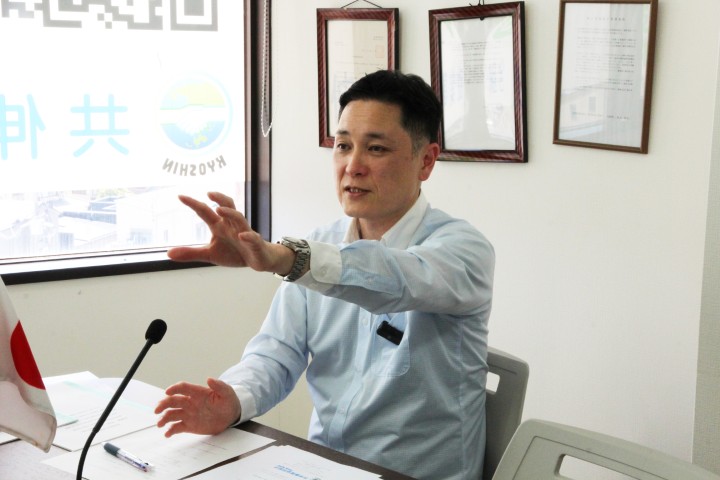 「共伸事業協同組合」（兵庫県明石市）の代表理事、富永芳史さん