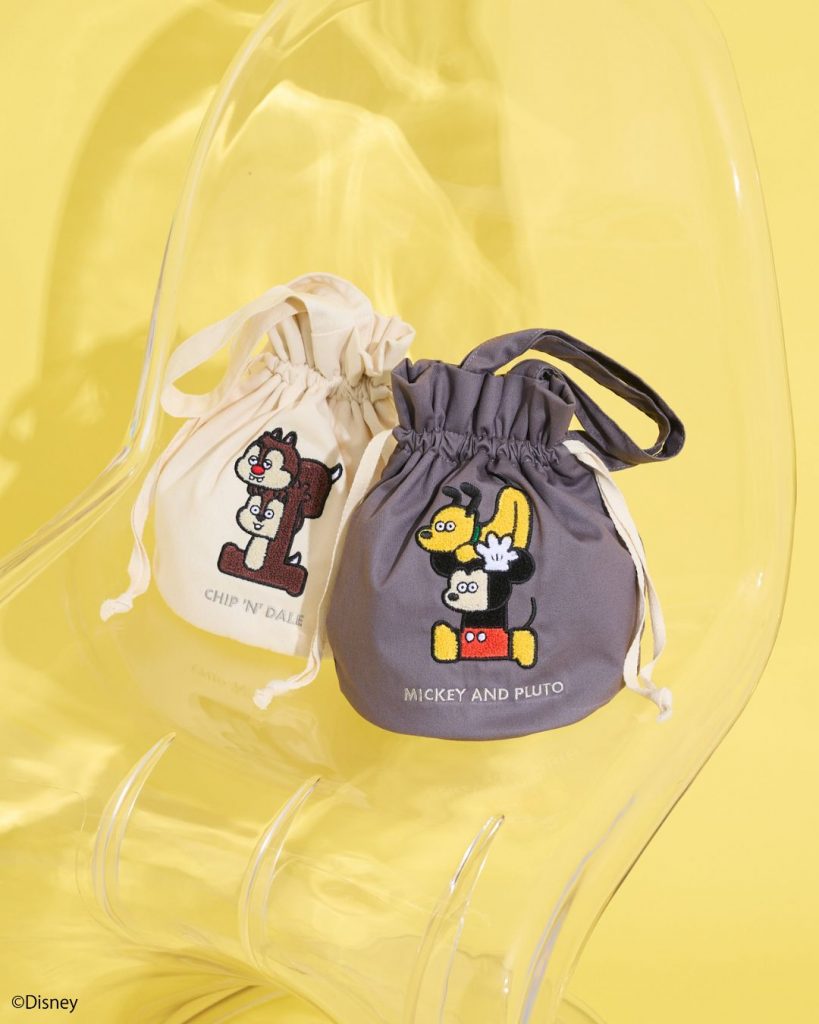 Mickey friend サガラ巾着バッグ（全2色 3490円）