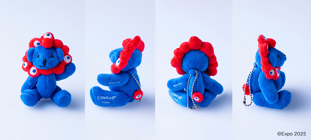 コンラッドベア　万博 コンラッド大阪 ミャクミャク　ぬいぐるみ ミャクミャク」に変身！ぬいぐるみベア、大阪・関西万博