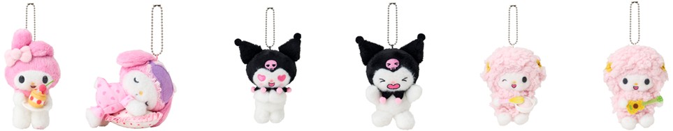 マスコットホルダー（全6アイテム）（2497円）(C)Netflix. Used with permission.　(C)2025 SANRIO CO.,LTD.　著作：(株)サンリオ