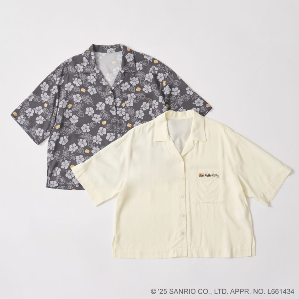 【ROPE' PICNIC×ハローキティ コラボ】日焼けハローキティ アソートシャツ（5489円）(C)2025 SANRIO CO., LTD. APPROVAL NO. L661434