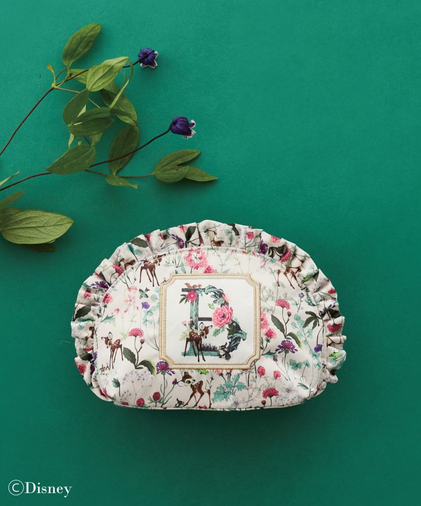 「Bambi/プリントフリルポーチ」（カラー：Light Pink/Black　5800円）