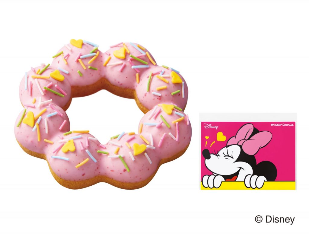 【ディズニー　スマイルコレクション】ポン・デ・スマイルストロベリー＜ミニーマウス＞（テイクアウト　216円、イートイン　220円）