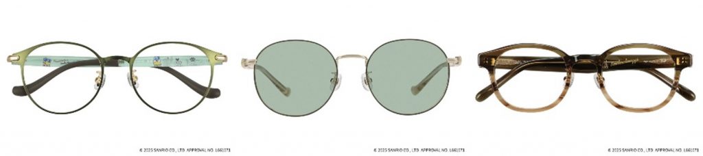 「けろけろけろっぴ モデル」左から、ZC252007_64F1（1万1100円）、ZC252G03_64E1（1万1100円）、ZA251034_68A1（9900円）