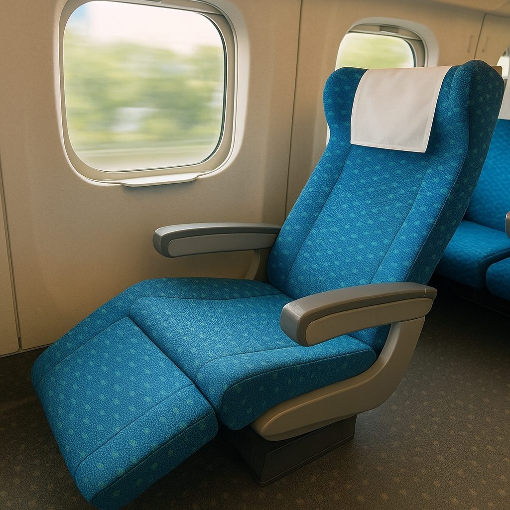 新幹線の座席イメージ（※生成AIで作成）