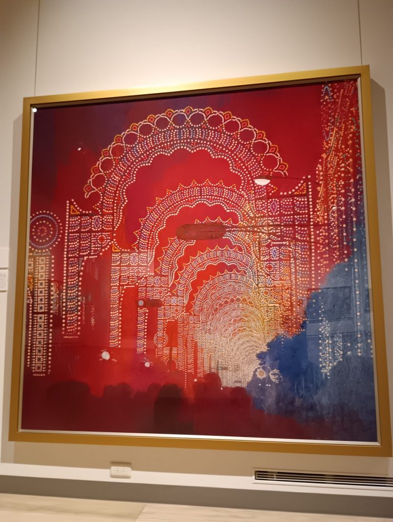 『光のアーケード』　平成8年（1996）　紙本着色　神戸市立博物館蔵